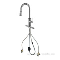 Flexible Polished Chrome Copper Kitchen Faucet